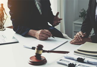 Consultation and conference of Male lawyers and client on allegations