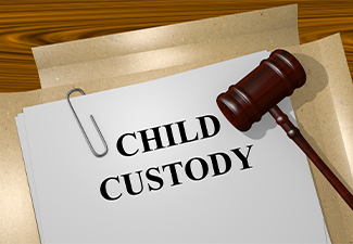 Child Custody Document with Gavel