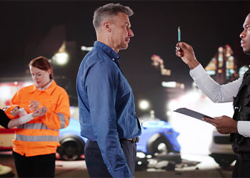 Man Undergoes Dui Road Test After Car Accident