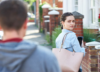 Young women getting stalked