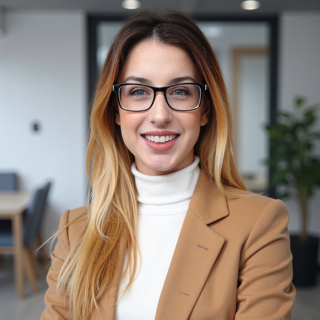 Photo of girl with brown jacket