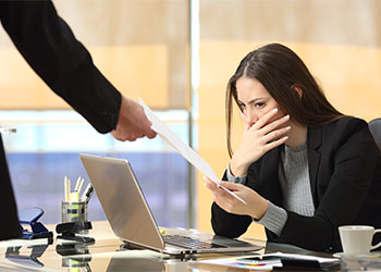 Women getting termination letter