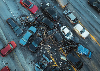 Multi vehicle collision in highway