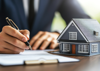 Attorney working to draft real estate contract