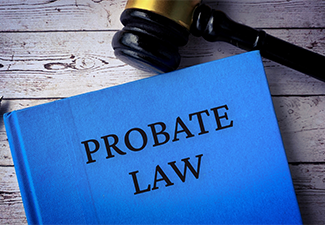 Probate law and gavel on a table
