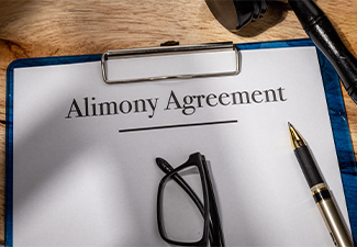 Alimony Agreement Document with Gavel – Legal Spousal Support Concept