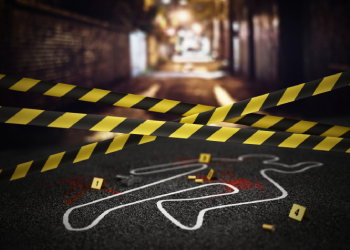 Crime scene of a murder case