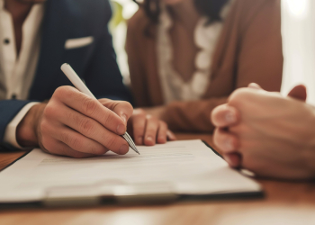 Couples signing post-nuptial agreement