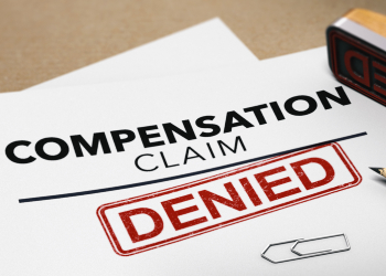 Denied stamp on a compensation claim application
