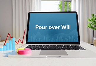Pour over Will – Statistics/Business. Laptop in the office with term on the Screen