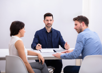 Mediator trying to resolve dispute among couples