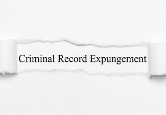 Criminal Record Expungement on white torn paper