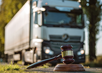 Commercial Truck and gavel