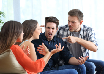 Family members arguing