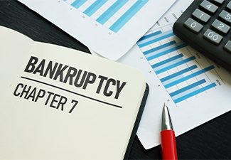 Bankruptcy chapter 7 is shown using the text
