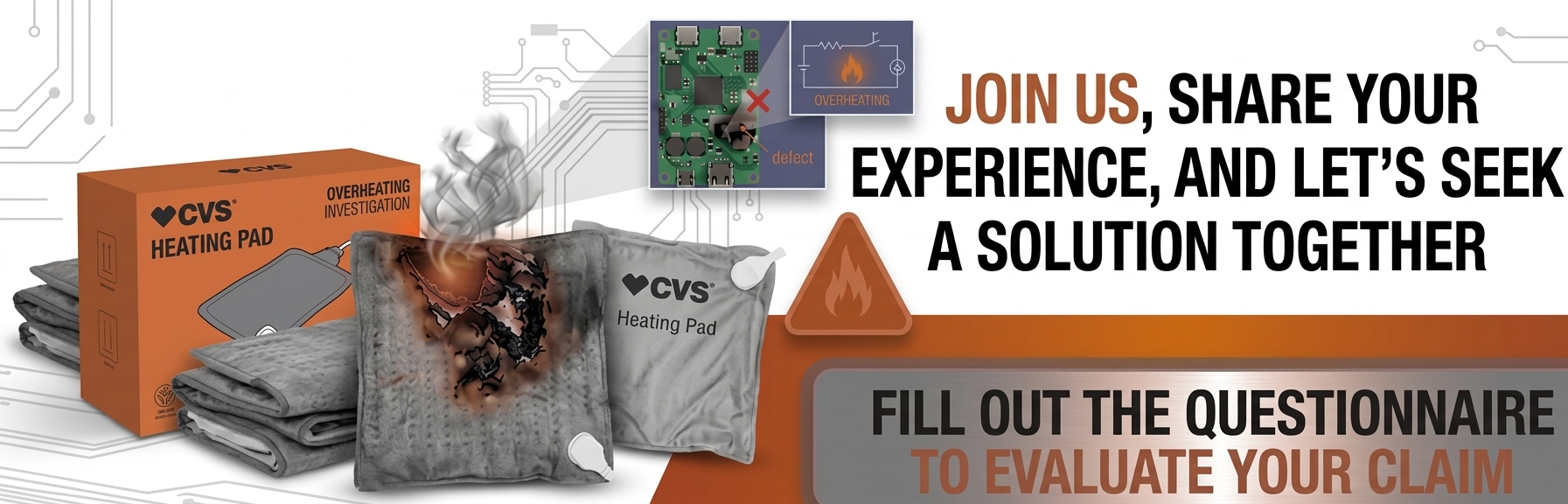 CVS Heating Pad Overheating Defect Questionnaire