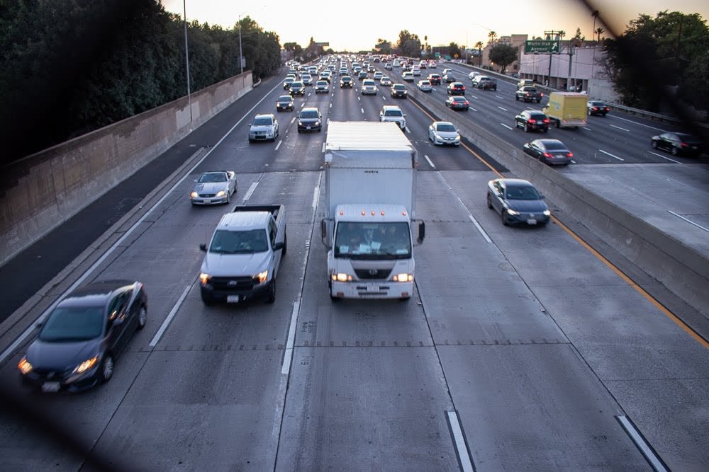 cars on highway