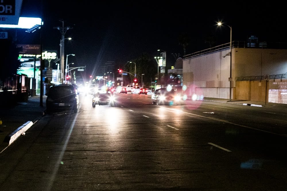 road at night
