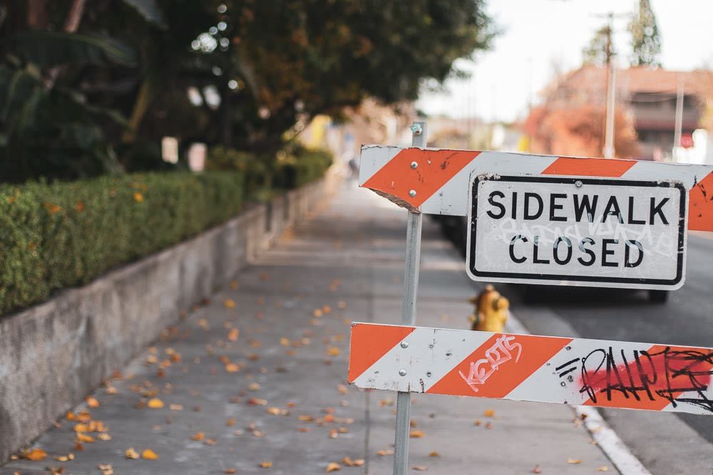 sidewalk closed