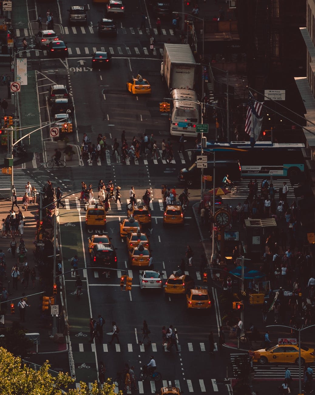 busy city street