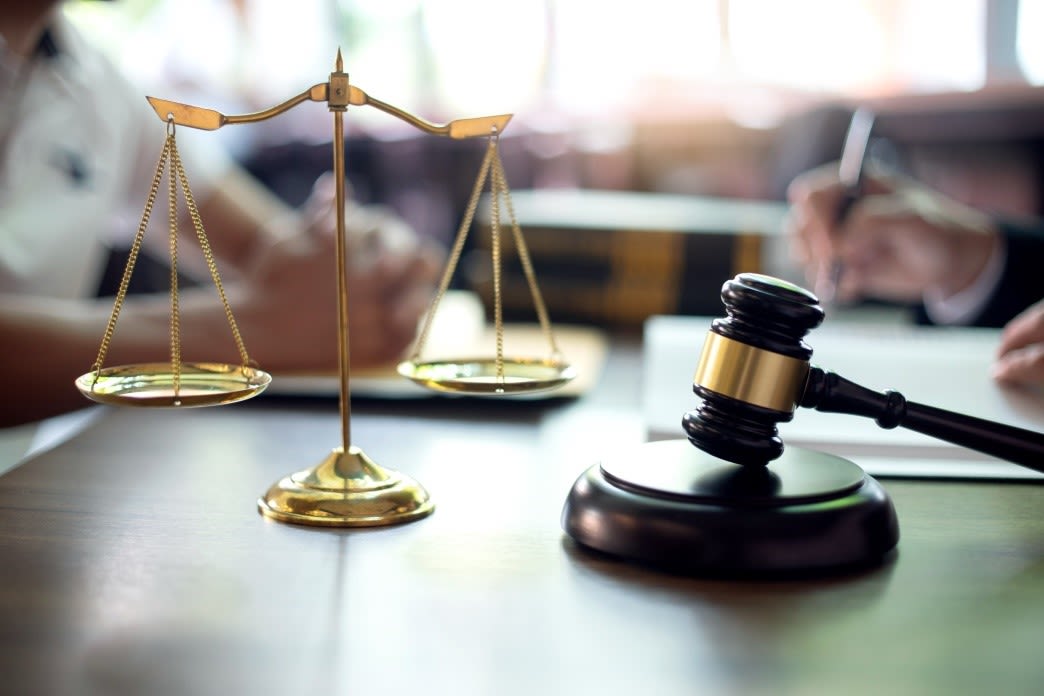 justice scale and gavel