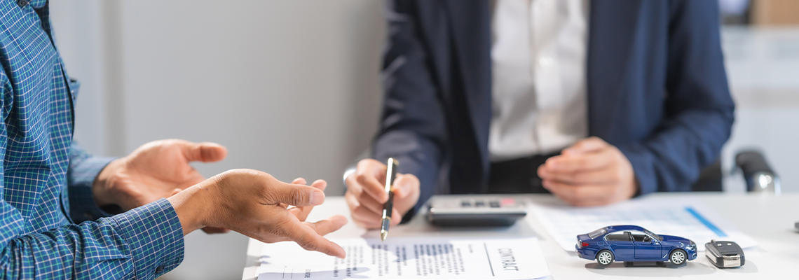 Asian businesswoman specializing in car loan services