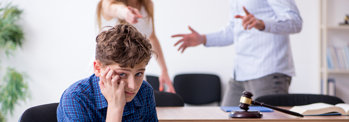 Divorcing family trying to divide child custody