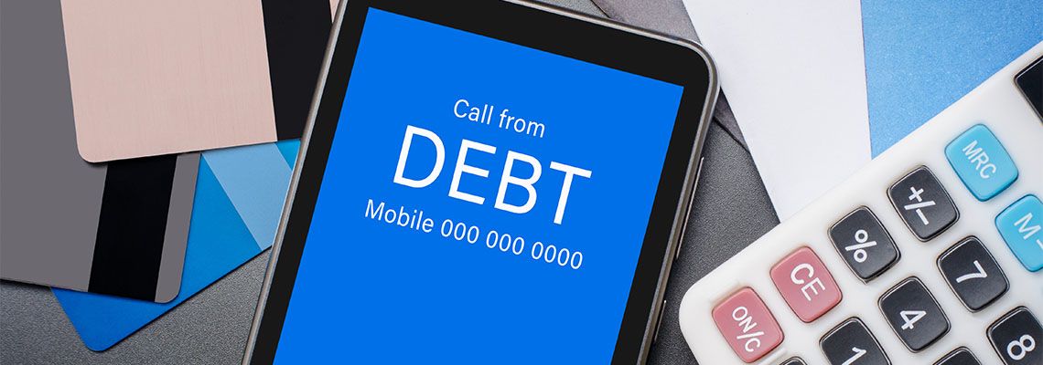 Incoming call on smart phone screen from Creditor