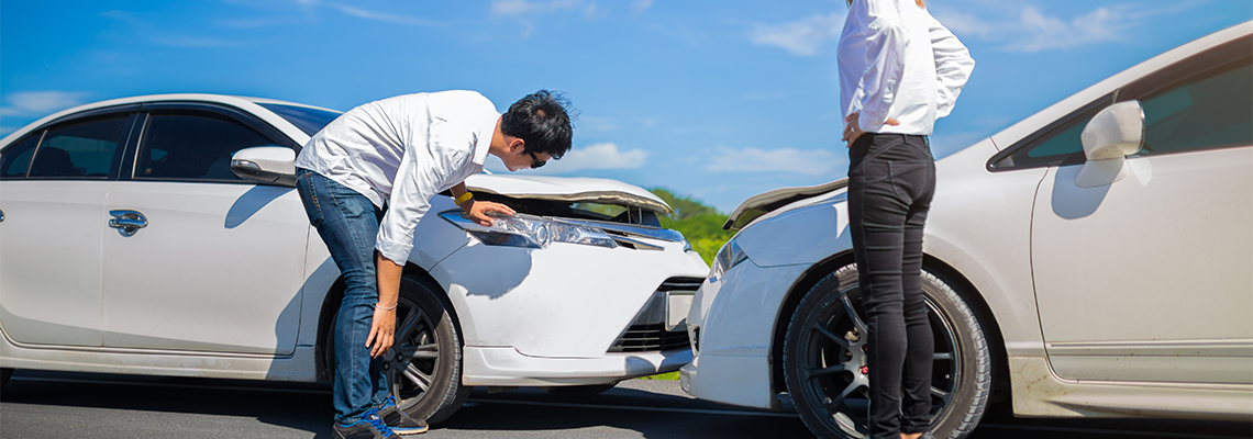 Two Drivers Arguing After a Car Accident