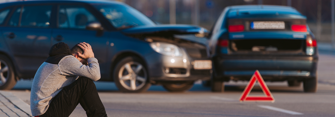 Injured Man After Car Accident