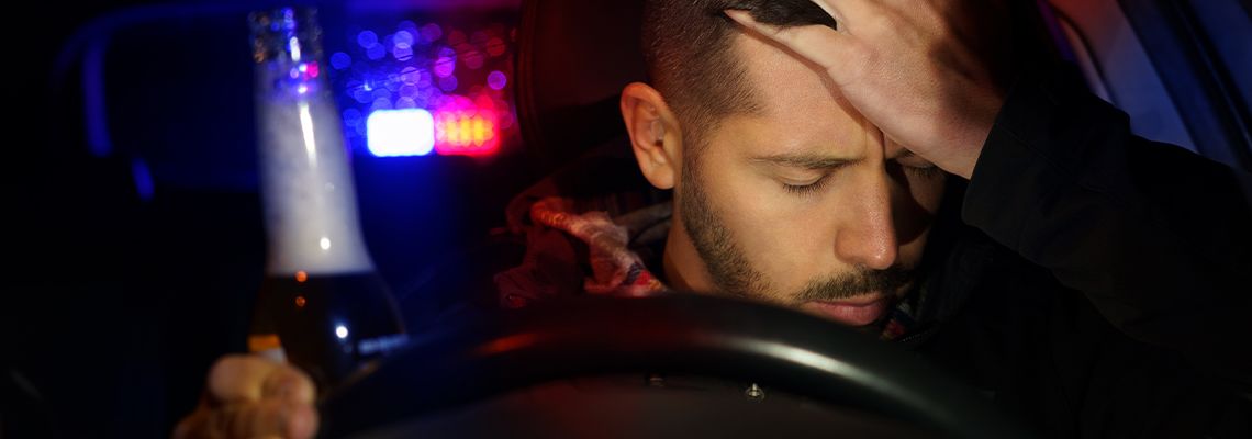 Road police pull over drunk driver