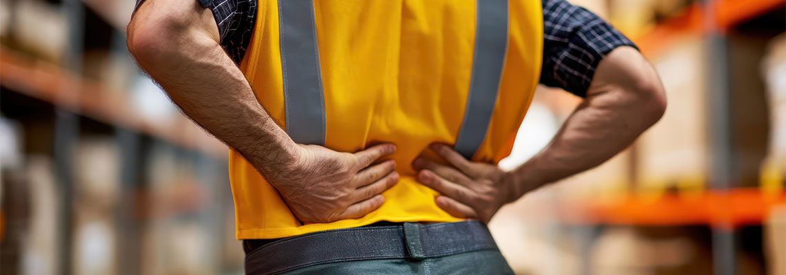 Worker with back injury