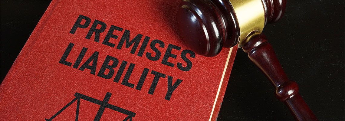 Premises Liability book and gavel in table