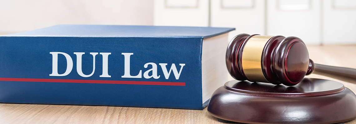 A law book with a gavel - DUI Law