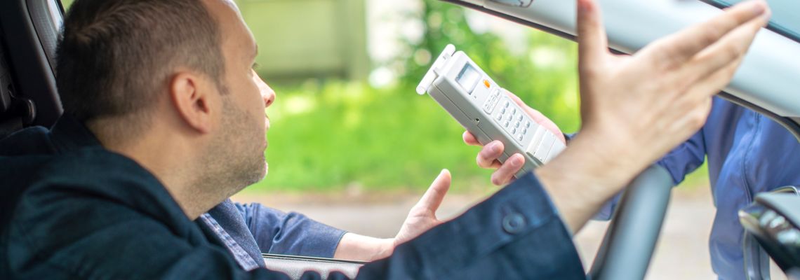 Man refusing to take a breath test