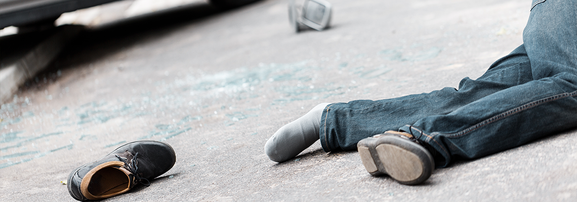 Fatal car accident involving pedestrian