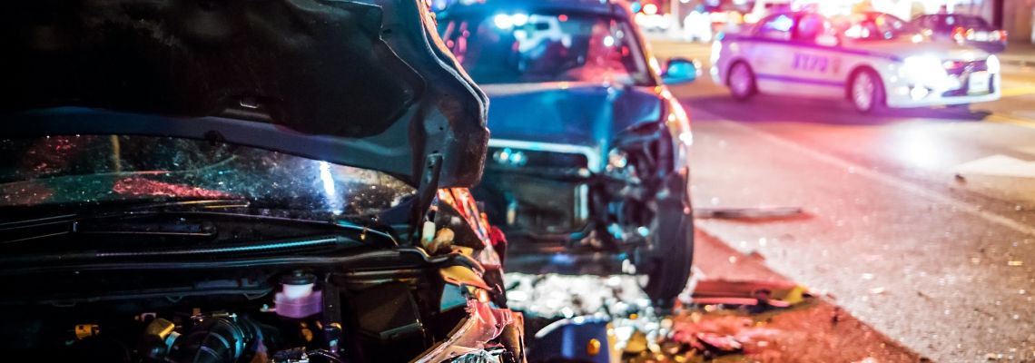 Car Crash in interstate highway