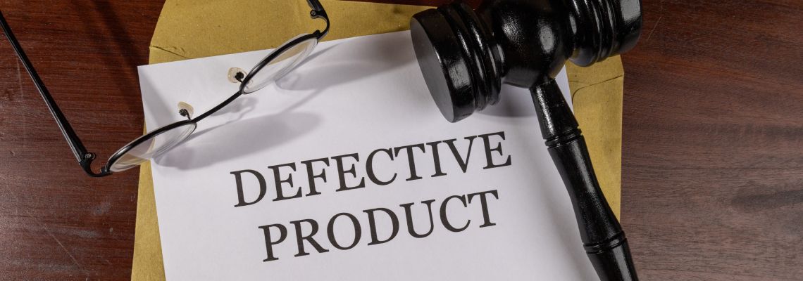 Defective Product Lawsuit Document with Gavel