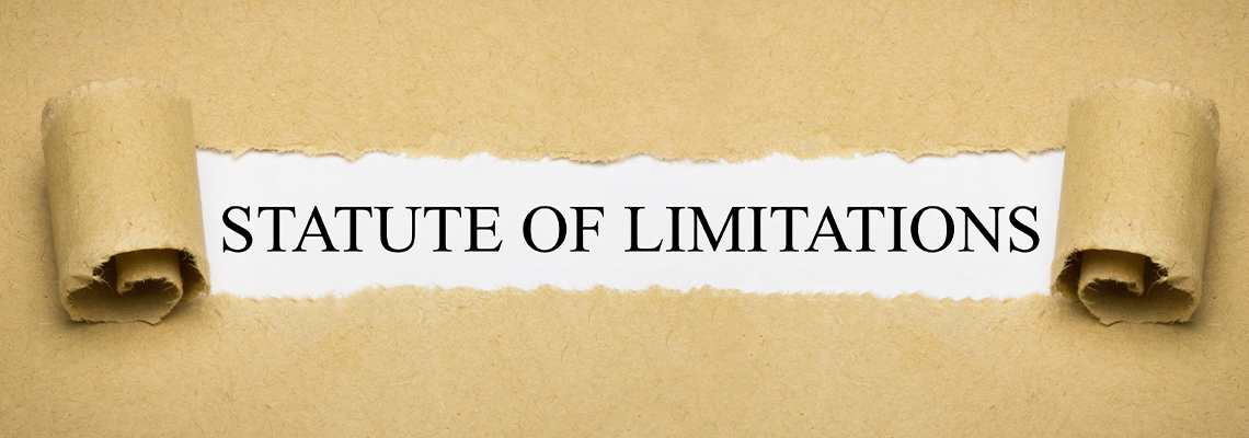 Statute of Limitations Text Written on Paper