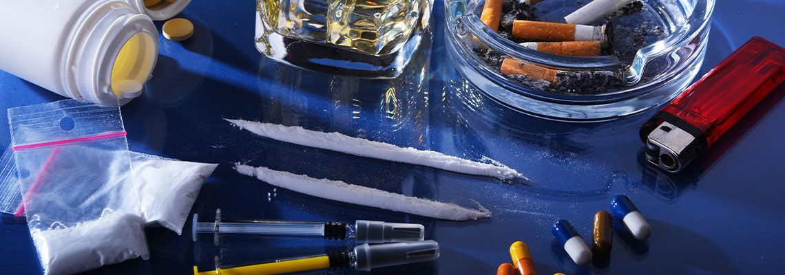 Addictive substances, including alcohol, cigarettes and drugs