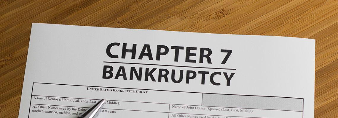 Chapter 7 Bankrupts form in table