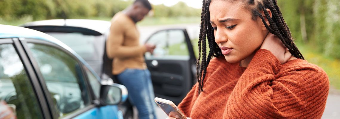 Women with neck pain after car accident