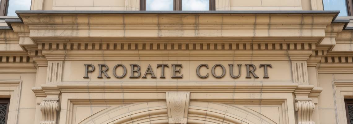 Entrance facade of a Probate Court building
