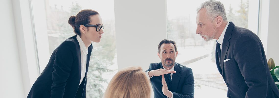 Business partners in disagreement