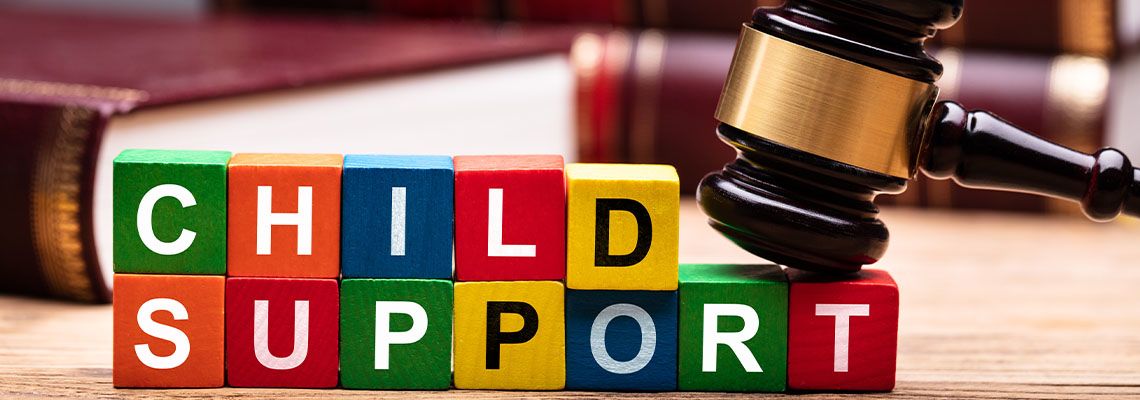 Child Support Block With Bible And Mallet