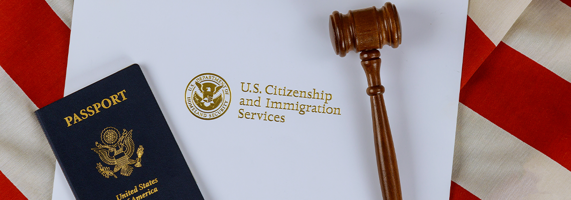 Judge's gavel, lawyers office deportation U.S. Citizenship and Immigration Services