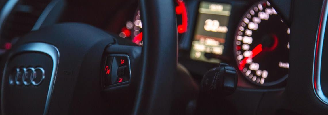 Close up of Audi car's dashboard