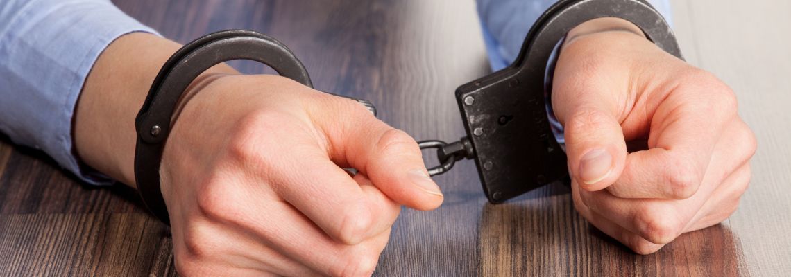 Handcuffed man