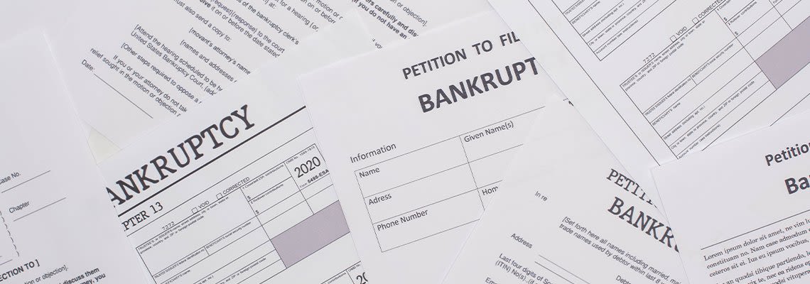Files for bankruptcy