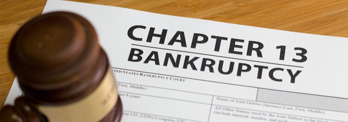 Bankruptcy Chapter 13 document and gavel